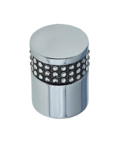 Frelan Hardware Cylindrical Cabinet Knob (20Mm X 25Mm), Polished Chrome With Swarovski Crystal