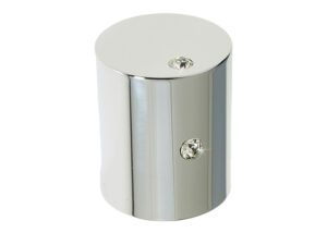 Frelan Hardware Crystal Cylindrical Mortice Door Knob, Polished Chrome With Swarovski Crystal