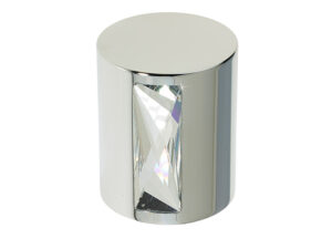 Frelan Hardware Crystal Cylindrical Mortice Door Knob, Polished Chrome With Swarovski Crystal