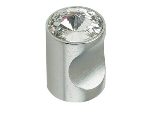 Frelan Hardware Crystal Cabinet Knob (20Mm Diameter), Satin Chrome With Swarovski Crystal