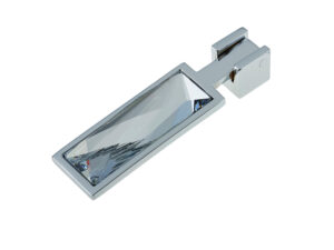 Frelan Hardware Cabinet Drop Handle, Polished Chrome With Swarovski Crystal