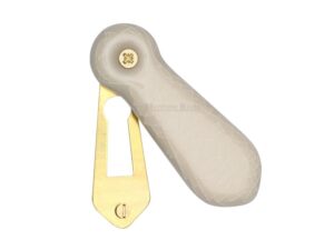 Heritage Brass Oval Covered Standard Key Escutcheon, Cream Crackle Porcelain