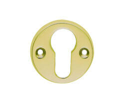 Classic Euro Profile Escutcheons, Polished Brass