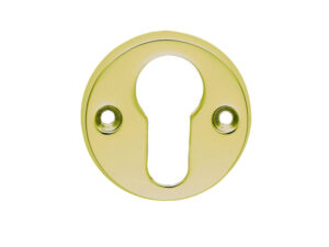 Classic Euro Profile Escutcheons, Polished Brass