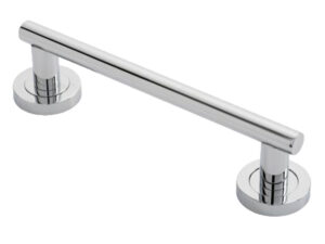 Manital Calla Pull Handle On Rose (200Mm C/C), Polished Chrome