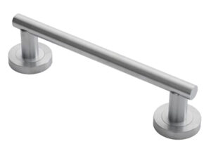 Manital Calla Pull Handle On Rose (200Mm C/C), Satin Chrome