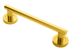 Manital Calla Pull Handle On Rose (200Mm Or 300Mm C/C), Polished Brass