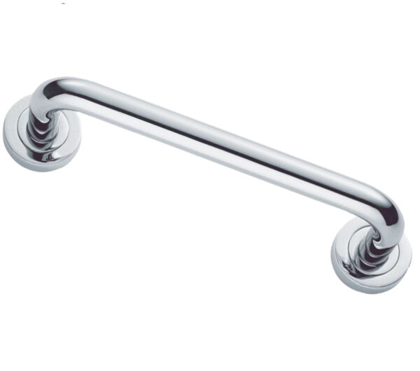 Manital Studio H Pull Handle On Rose (230Mm C/C), Polished Chrome