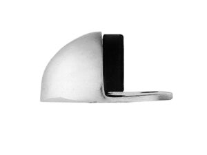 Oval Floor Mounted Door Stop, Polished Chrome