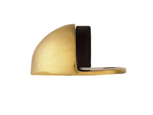 Oval Floor Mounted Door Stop, Polished Brass