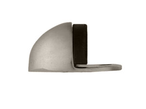 Oval Floor Mounted Door Stop, Satin Nickel