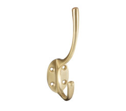 Victorian Hat And Coat Hooks, Satin Brass