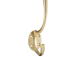 Victorian Hat And Coat Hooks, Satin Brass