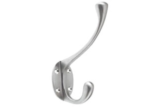 Victorian Hat And Coat Hooks, Satin Chrome