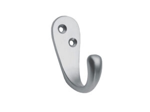 Victorian Single Robe Hook, Satin Chrome