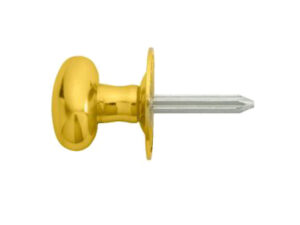 Oval Thumbturn To Operate Rack Bolt (Hardened Steel Spindle), Polished Brass