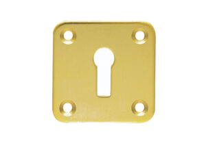 Square Standard Profile Escutcheon (50Mm X 50Mm), Polished Brass