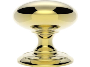 Large Centre Door Knob, Polished Brass