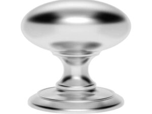 Large Centre Door Knob, Satin Chrome