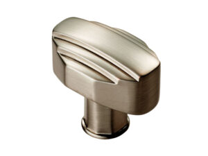 Fingertip Art Deco Style Cabinet Knob (30Mm), Satin Nickel