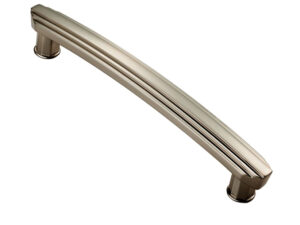 Fingertip Art Deco Style Cabinet Pull Handle (160Mm C/C), Satin Nickel