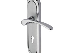 Heritage Brass Ambassador Apollo Finish, Polished Chrome & Satin Chrome Door Handles (Sold In Pairs)