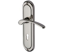 Heritage Brass Ambassador Polished Nickel Door Handle (Sold In Pairs)