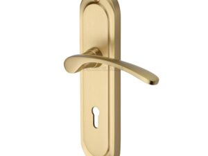 Heritage Brass Ambassador Satin Brass Door Handles (Sold In Pairs)