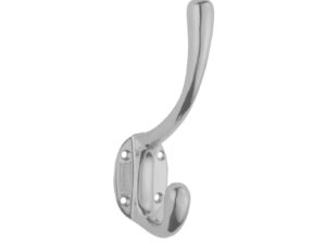 Heavyweight Hat And Coat Hook, Satin Chrome