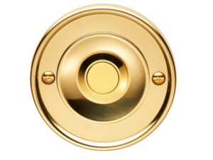 Round Bell Push, Polished Brass