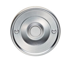 Round Bell Push, Satin Chrome