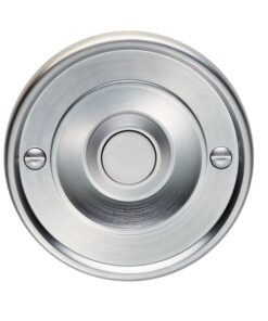 Round Bell Push, Satin Chrome