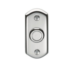 Shaped Bell Push, Polished Chrome