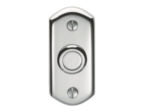 Shaped Bell Push, Polished Chrome