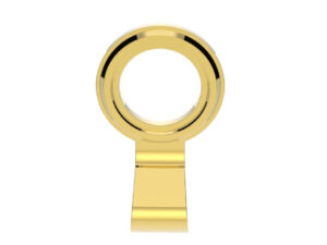 Architectural Quality Cylinder Latch Pull, Polished Brass