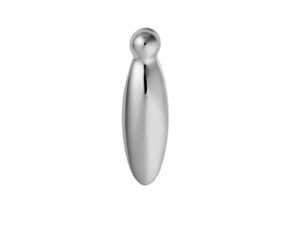 Pear Drop Architectural Quality Covered Escutcheon, Polished Chrome