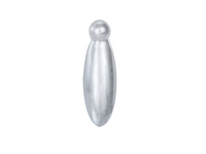 Pear Drop Architectural Quality Covered Escutcheon, Satin Chrome