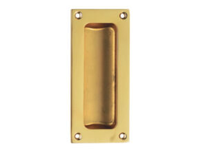 Fingertip Flush Pull Handles (102Mm X 45Mm), Polished Brass