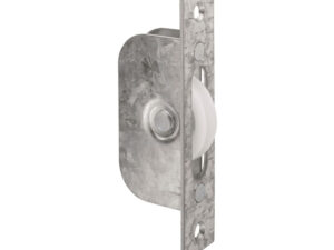 Galvanised Sash Window Axle Pulley, Galvanised Forend With Nylon Wheel