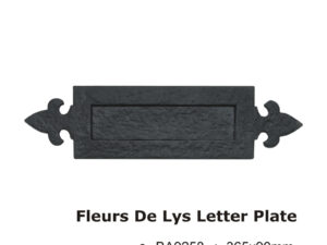 Fleurs De Lys Letter Plate -365X90Mm