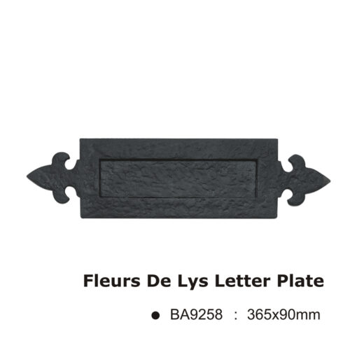 Fleurs De Lys Letter Plate -365X90Mm