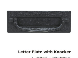 Letter Plate With Knocker -305X102Mm