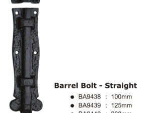 Barrel Bolt - Straight -125Mm