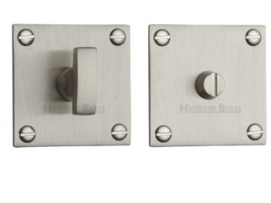 Heritage Brass Square 50Mm X 50Mm Turn & Release, Satin Nickel