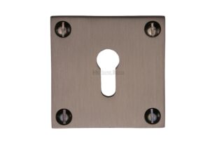 Heritage Brass Standard Square Slim Key Escutcheon, Matt Bronze