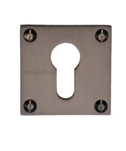 Heritage Brass Euro Profile Square Slim Key Escutcheon, Matt Bronze