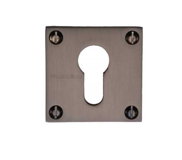 Heritage Brass Euro Profile Square Slim Key Escutcheon, Matt Bronze