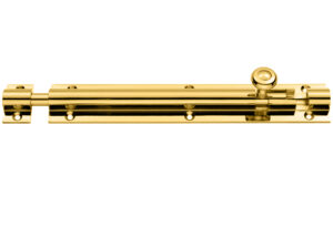 Architectural Barrel Bolt (Various Sizes), Polished Brass