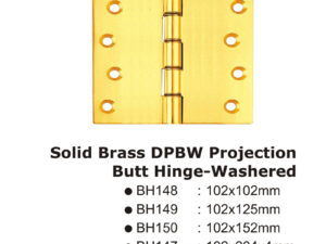 Solid Brass Dpbw Projection Butt Hinge-Washered -: 102X204X4Mm