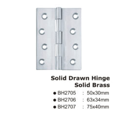 Solid Drawn Hinge - Solid Brass -75X4Omm